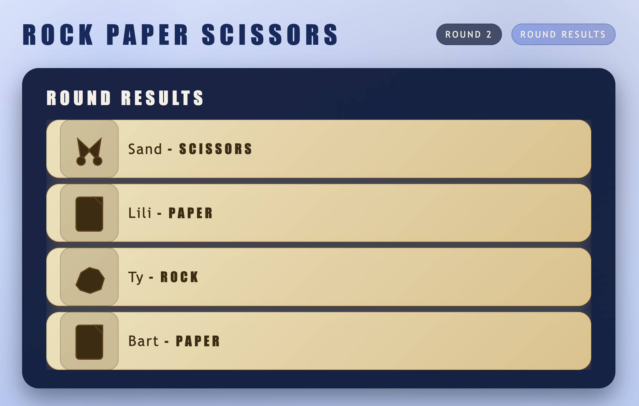 Rock Paper Scissors preview